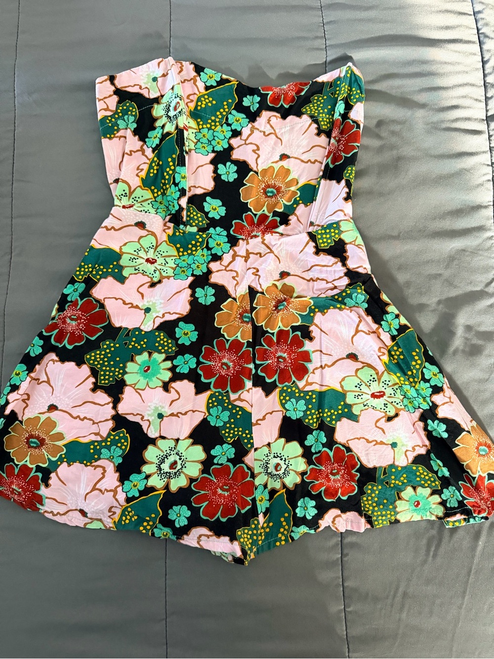 Floral Strapless Romper from Valija Gitana